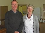 Jim Martin with host Margie Probyn at Rhodes University November 02